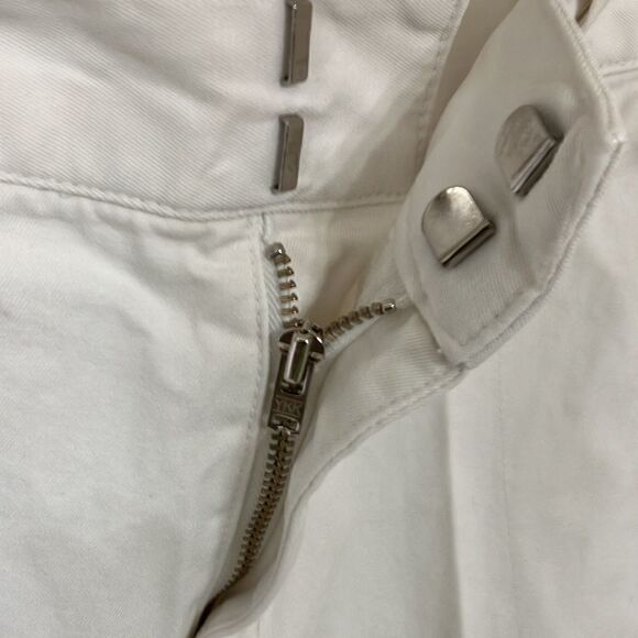 Kate Hill 14 White Zippered Pockets Wide Leg Pants - Picture 9 of 15